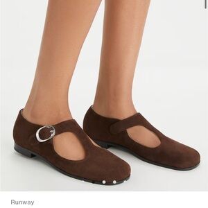 Tory Burch Brown Suede Mary Jane’s
